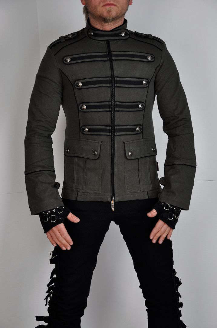 TRIPP GOTH ARMY MILITARY GOTHIC PUNK EMO BAND BIKER STEAMPUNK JACKET